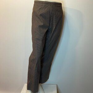 TALBOTS Petites Women's Brown Double Pinstripe Lined Pant - Size 8P - NWT $118